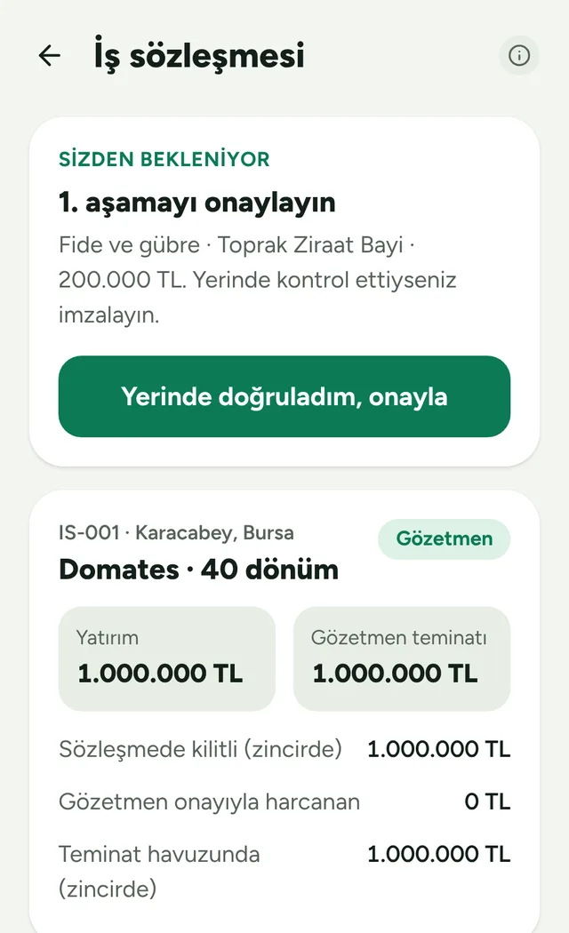 Gözetmen ekranı: aşamayı onayla